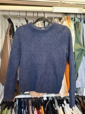 J. Crew Women's Navy Cable Knit Sweater